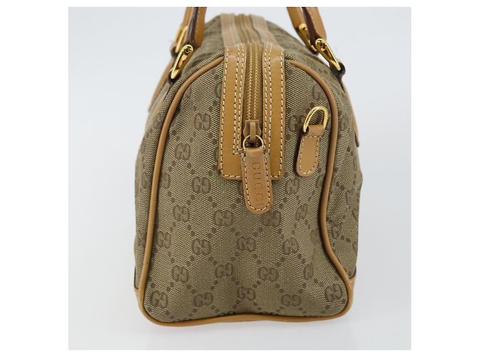 Borsa Boston GG Canvas Gucci Beige Oro Auth bs29152 D'oro - vista 4