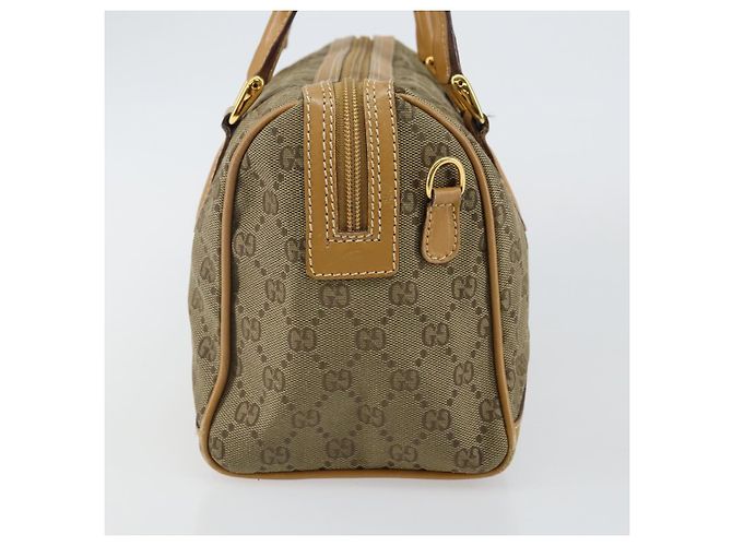 Borsa Boston GG Canvas Gucci Beige Oro Auth bs29152 D'oro - vista 5
