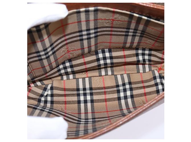Autre Marque Borsa a Spalla Burberrys in Pelle Marrone Oro Auth BA5835 D'oro - vista 12