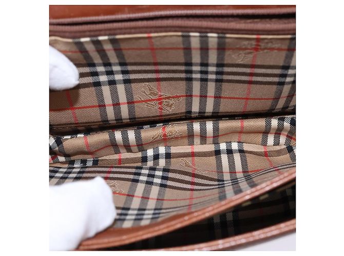 Autre Marque Borsa a Spalla Burberrys in Pelle Marrone Oro Auth BA5835 D'oro - vista 19