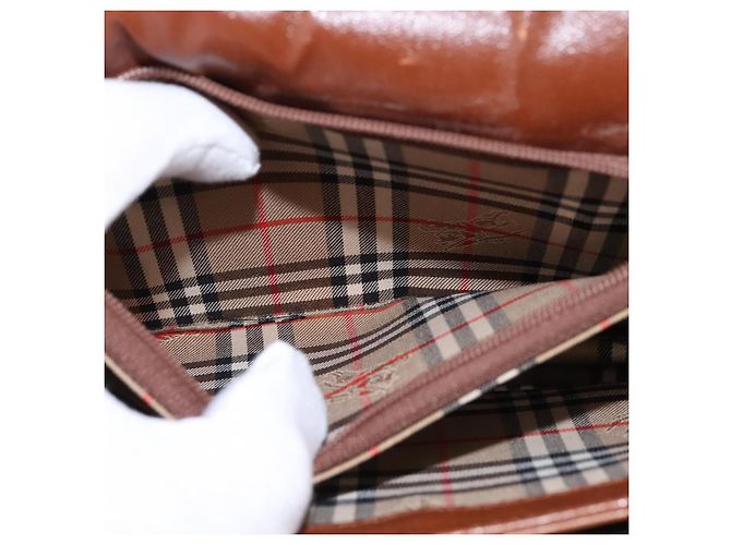 Autre Marque Borsa a Spalla Burberrys in Pelle Marrone Oro Auth BA5835 D'oro - vista 20
