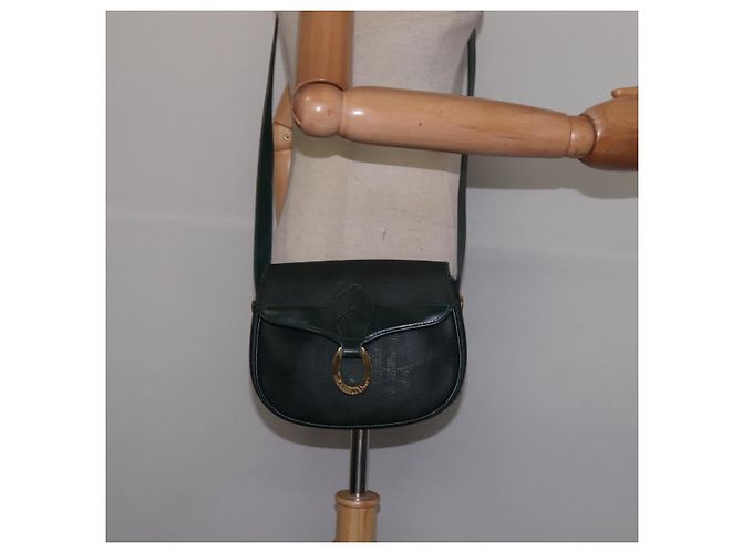 Borsa a Spalla in Tela Trotter Christian Dior Verde Oro Auth BA5713 D'oro - vista 21
