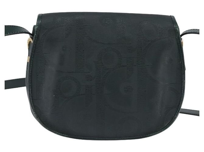 Borsa a Spalla in Tela Trotter Christian Dior Verde Oro Auth BA5713 D'oro - vista 3