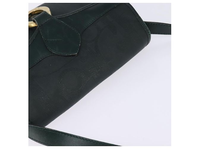 Borsa a Spalla in Tela Trotter Christian Dior Verde Oro Auth BA5713 D'oro - vista 6