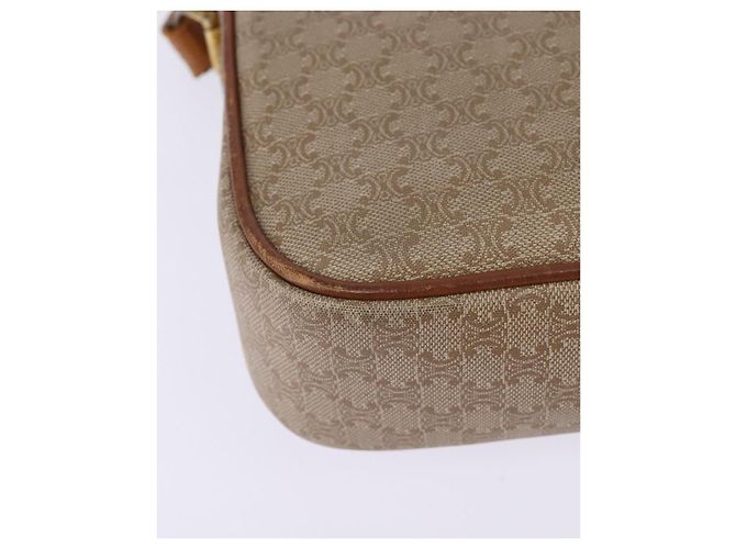 Céline Borsa a Spalla in Tela Macadam CELINE PVC Beige Oro Auth BA5887 D'oro - vista 12