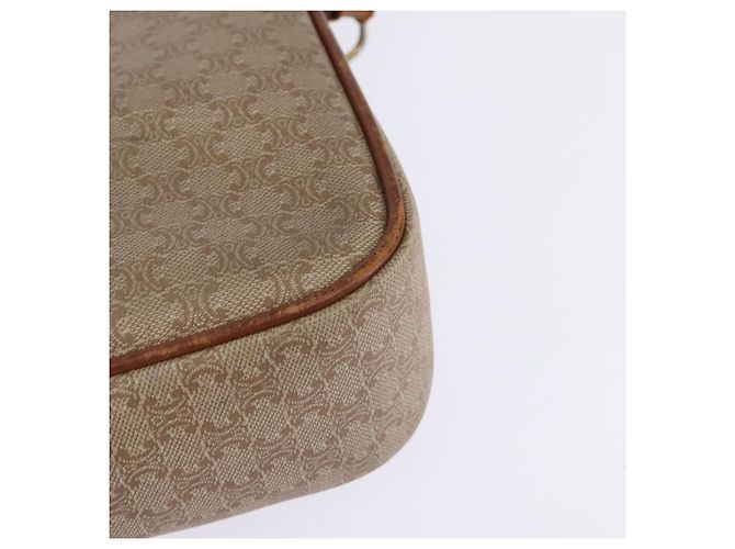 Céline Borsa a Spalla in Tela Macadam CELINE PVC Beige Oro Auth BA5887 D'oro - vista 13