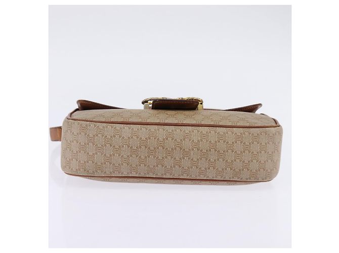 Céline Borsa a Spalla in Tela Macadam CELINE PVC Beige Oro Auth BA5887 D'oro - vista 9