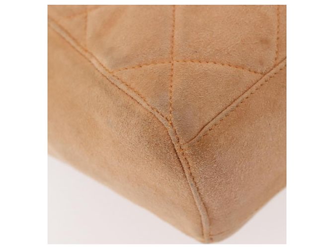 Borsa a Spalla con Catena PRADA Camoscio Beige Oro Auth 135314 D'oro - vista 16
