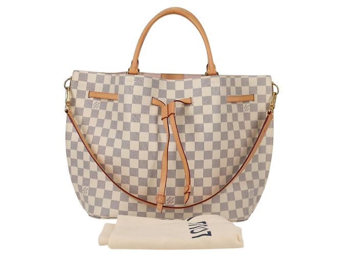LOUIS VUITTON Borsa a Mano Giroratta Damier Azur N41579 LV Auth 135293M - vista 12