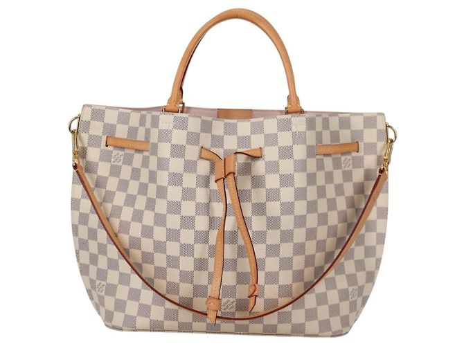 LOUIS VUITTON Borsa a Mano Giroratta Damier Azur N41579 LV Auth 135293M - vista 13