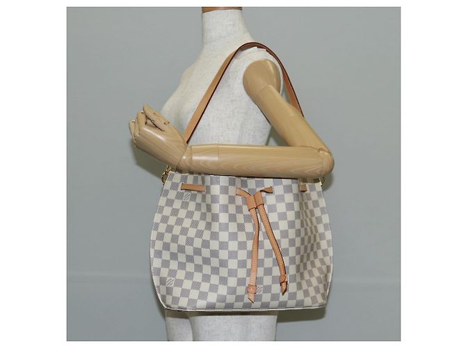 LOUIS VUITTON Borsa a Mano Giroratta Damier Azur N41579 LV Auth 135293M - vista 28