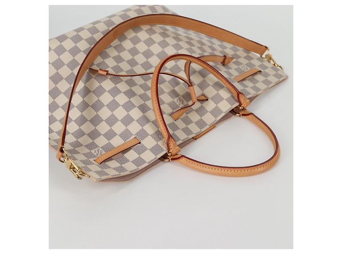 LOUIS VUITTON Borsa a Mano Giroratta Damier Azur N41579 LV Auth 135293M - vista 6
