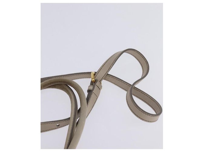 PRADA Borsa a Mano Arricciata in Pelle 2 in 1 Beige Oro Auth BA5654 D'oro - vista 14