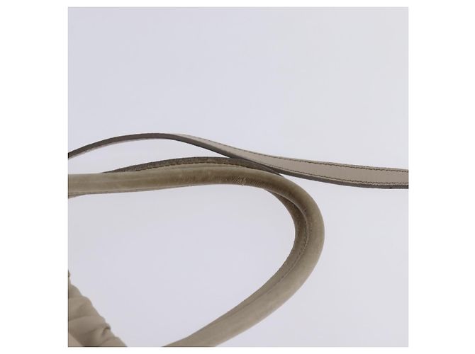 PRADA Borsa a Mano Arricciata in Pelle 2 in 1 Beige Oro Auth BA5654 D'oro - vista 8