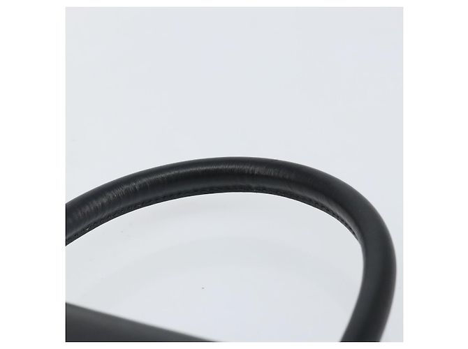 BALLY Bolsa de mão em couro preto e dourado Auth BA5596 - vista 14