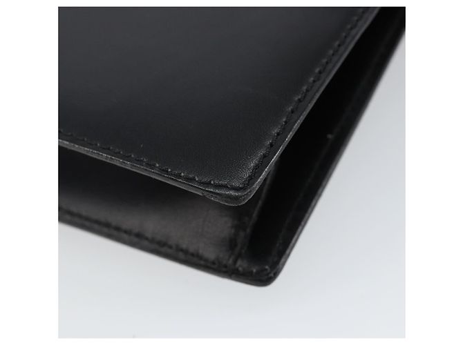 BALLY Bolsa de mão em couro preto e dourado Auth BA5596 - vista 16