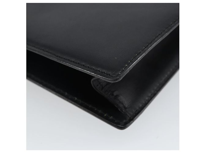 BALLY Bolsa de mão em couro preto e dourado Auth BA5596 - vista 17