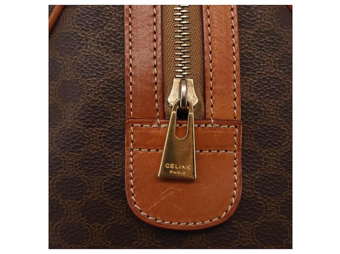 Céline Borsa Boston in tela Macadam CELINE PVC marrone oro Auth SW1520 D'oro - vista 17