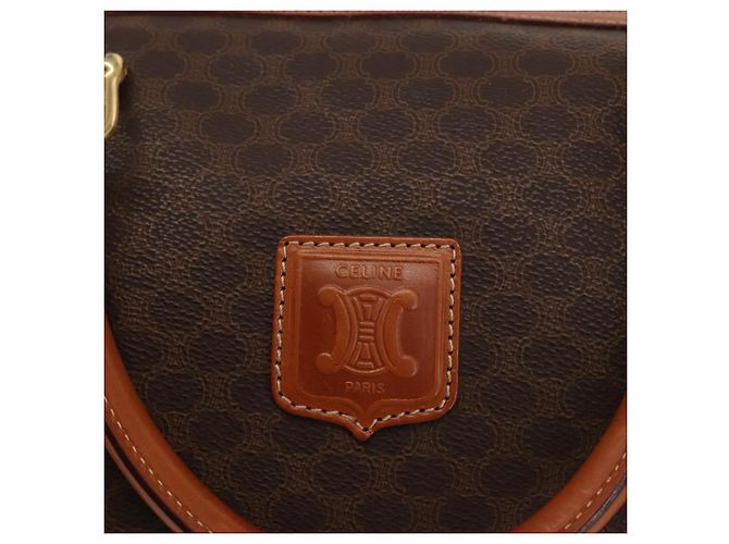 Céline Borsa Boston in tela Macadam CELINE PVC marrone oro Auth SW1520 D'oro - vista 18