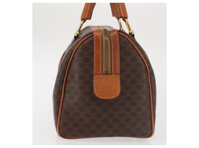 Céline Borsa Boston in tela Macadam CELINE PVC marrone oro Auth SW1520 D'oro - vista 3