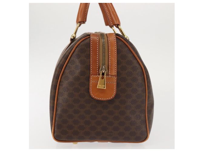 Céline Borsa Boston in tela Macadam CELINE PVC marrone oro Auth SW1520 D'oro - vista 4