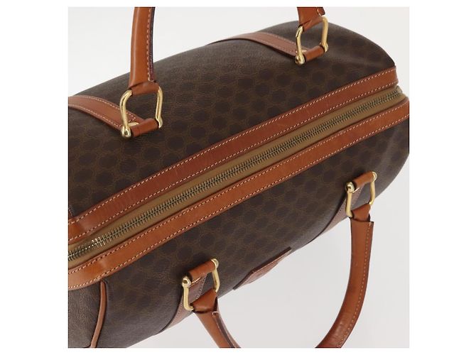 Céline Borsa Boston in tela Macadam CELINE PVC marrone oro Auth SW1520 D'oro - vista 6