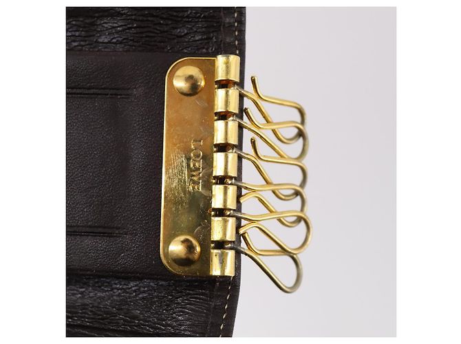Portafoglio Anagram LOEWE Pelle 4Set Marrone Nero Beige Auth bs29140 - vista 7