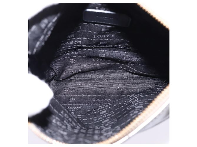 Borsa a Spalla Anagramma LOEWE in Pelle Dorata Auth bs29427 D'oro - vista 11