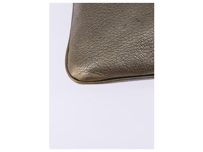Borsa a Spalla Anagramma LOEWE in Pelle Dorata Auth bs29427 D'oro - vista 15