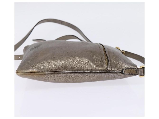 Borsa a Spalla Anagramma LOEWE in Pelle Dorata Auth bs29427 D'oro - vista 4