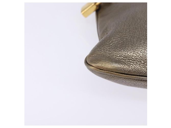 Borsa a Spalla Anagramma LOEWE in Pelle Dorata Auth bs29427 D'oro - vista 9