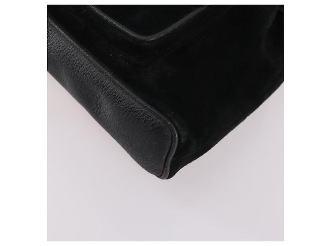 Zaino in suede nero e oro Gucci Bamboo 003 2058 0030 Auth ep10853 D'oro - vista 12