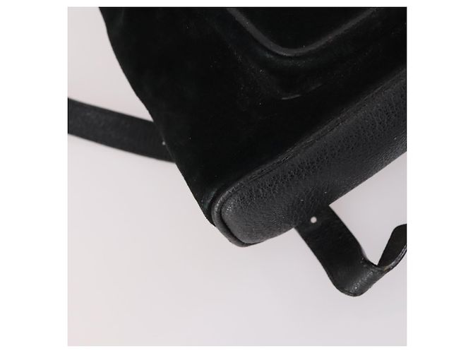 Zaino in suede nero e oro Gucci Bamboo 003 2058 0030 Auth ep10853 D'oro - vista 13
