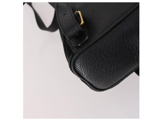 Zaino in suede nero e oro Gucci Bamboo 003 2058 0030 Auth ep10853 D'oro - vista 15