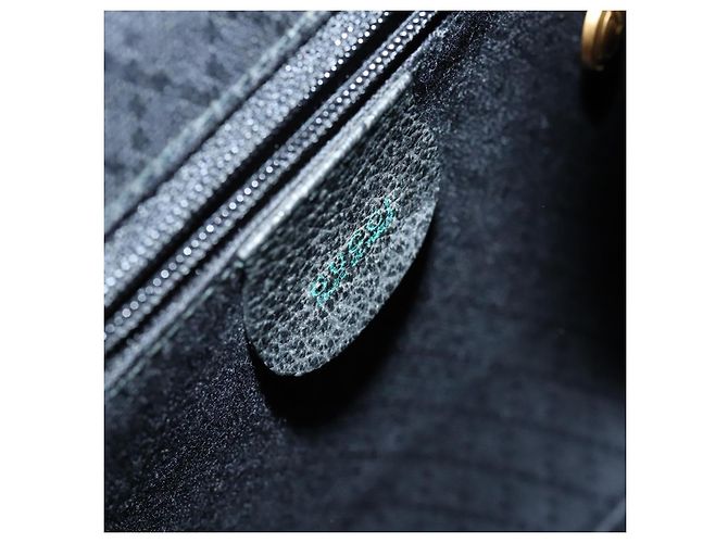 Zaino in suede nero e oro Gucci Bamboo 003 2058 0030 Auth ep10853 D'oro - vista 19