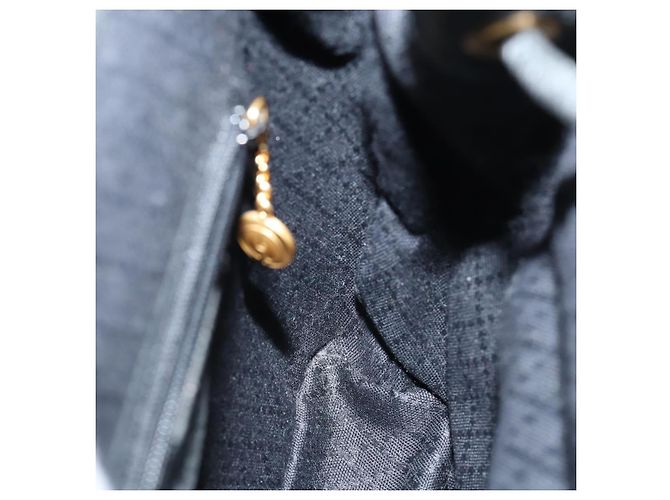 Zaino in suede nero e oro Gucci Bamboo 003 2058 0030 Auth ep10853 D'oro - vista 21