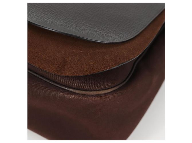 Hermès HERMES Colorado GM Borsa a Spalla Pelle Marrone Argento Auth 135288M - vista 13