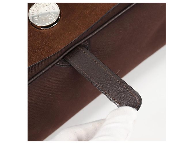 Hermès HERMES Colorado GM Borsa a Spalla Pelle Marrone Argento Auth 135288M - vista 18