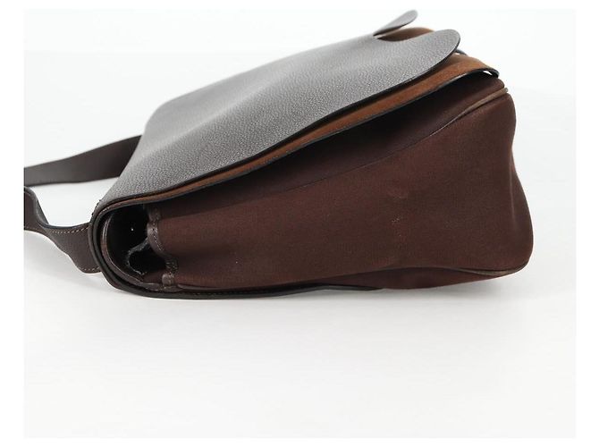 Hermès HERMES Colorado GM Borsa a Spalla Pelle Marrone Argento Auth 135288M - vista 4