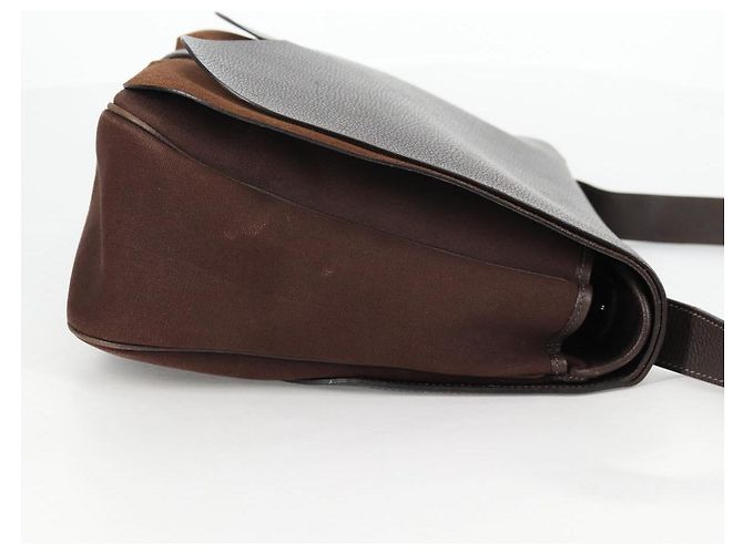 Hermès HERMES Colorado GM Borsa a Spalla Pelle Marrone Argento Auth 135288M - vista 5