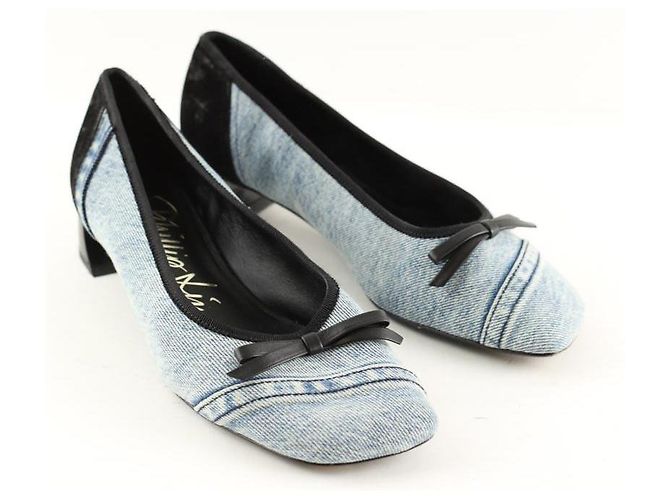 3.1 Phillip Lim Blaue Ballerinas - Ansicht 2