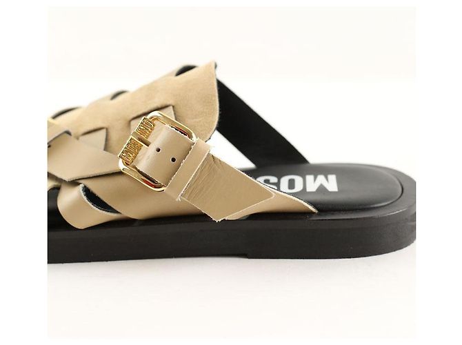 Moschino Sandali in pelle beige - vista 3