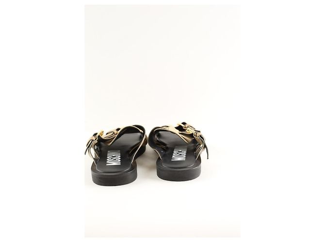 Moschino Sandali in pelle beige - vista 4
