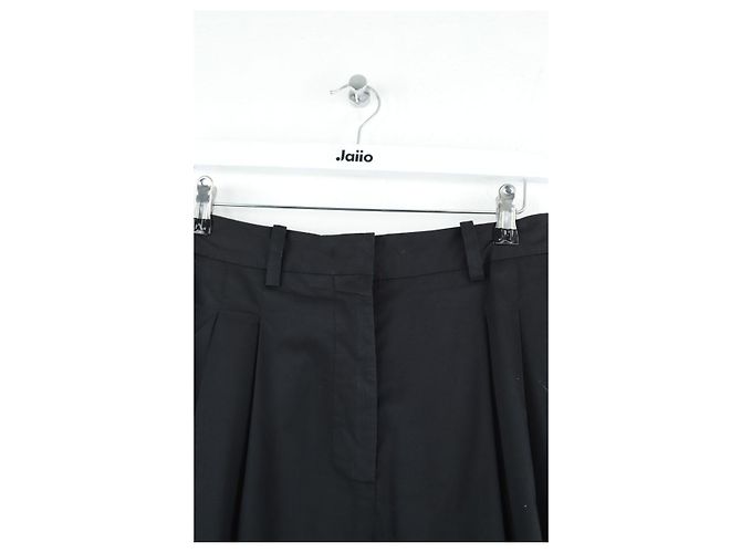 Autre Marque Pantalón ancho de algodón negro - vista 2