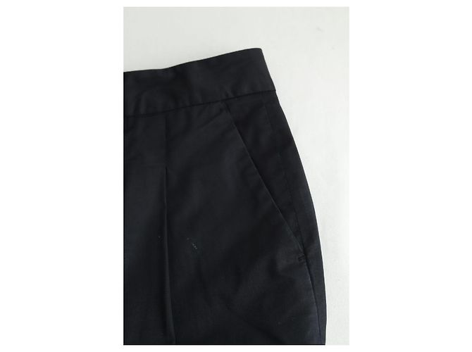 Autre Marque Pantalón ancho de algodón negro - vista 6
