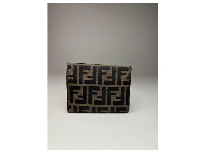 Cartera Vintage Fendi Monograma FF Marrón Castaño - vista 2
