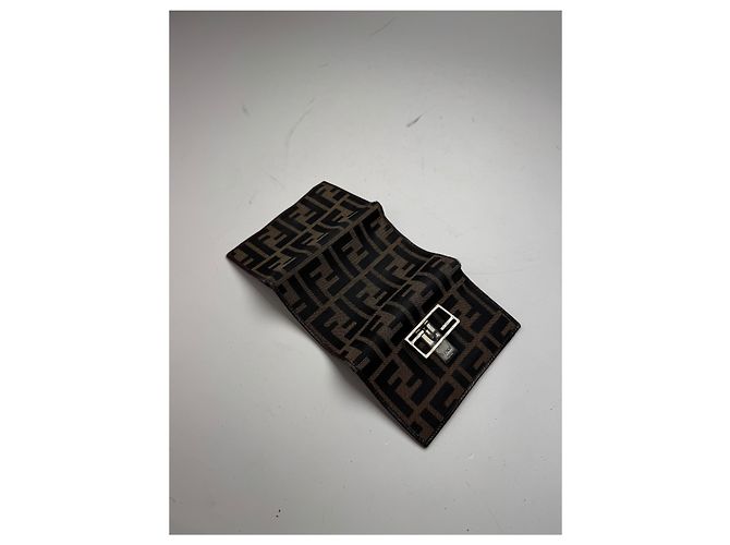 Cartera Vintage Fendi Monograma FF Marrón Castaño - vista 6