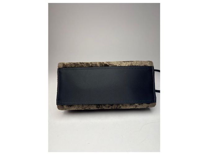 Vintage Courreges 2Way Leder-Fell Tasche braun - Ansicht 14