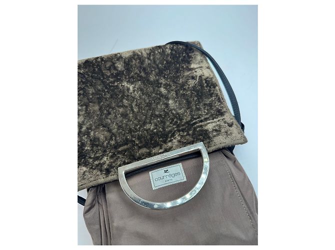 Vintage Courreges 2Way Leder-Fell Tasche braun - Ansicht 4