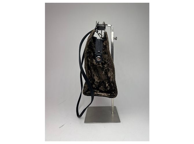 Vintage Courreges 2Way Leder-Fell Tasche braun - Ansicht 9